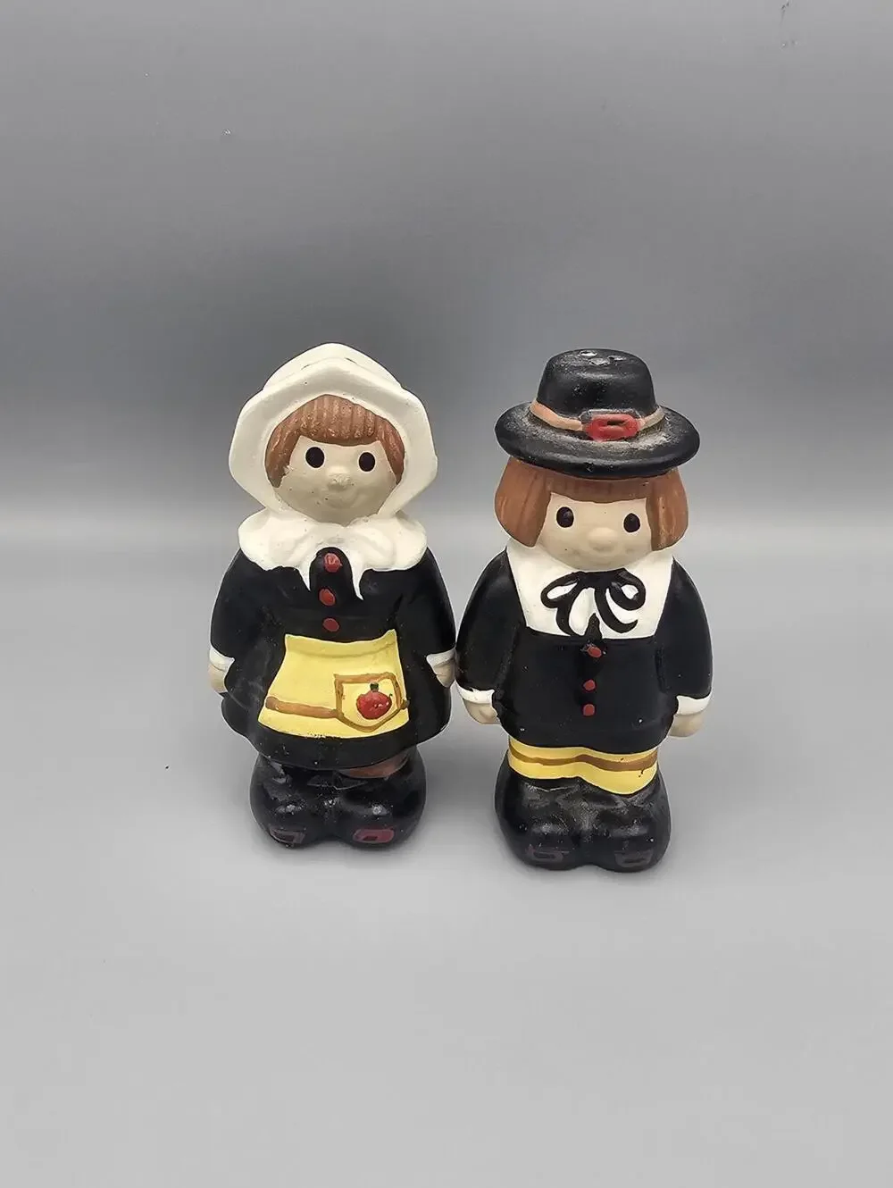 Vintage Pilgrim Couple Salt and Pepper Shakers Made in Japan